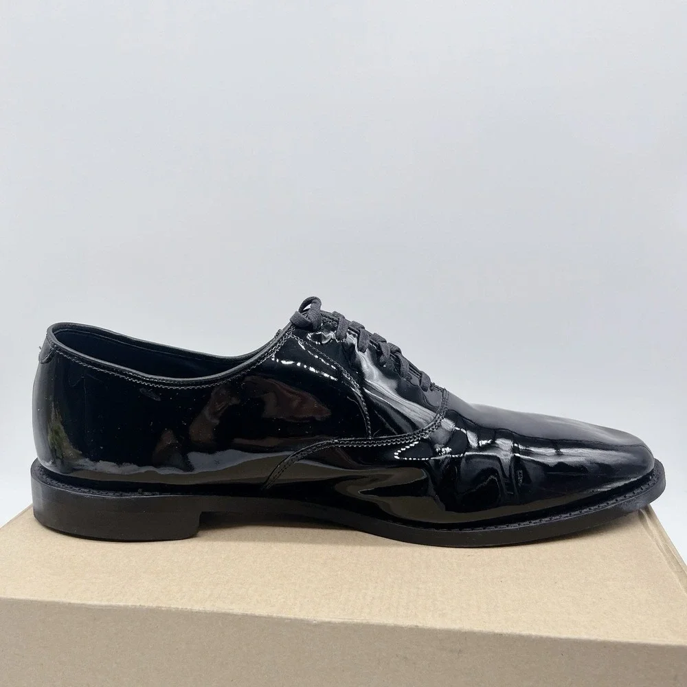 Allen Edmonds Carlyle Men's Dress Oxford Shoes Black Patent Leather US 14 $450